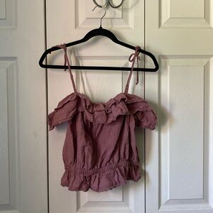 Eyelet Crop Tank Top